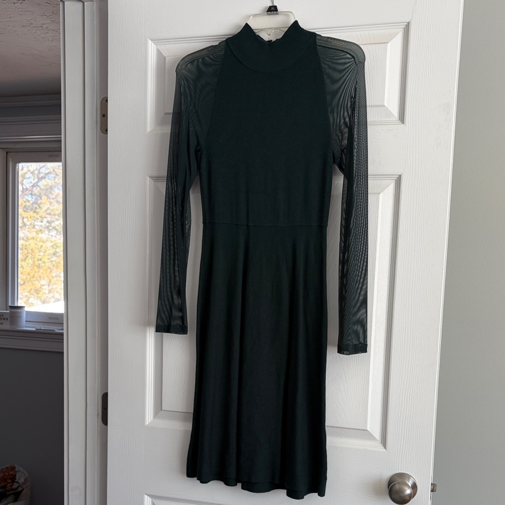 INC International Concepts Dark Green Long Sleeve Dress
